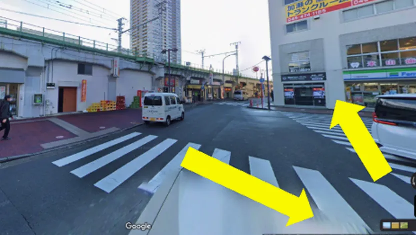 JR鶴見駅からの道順3